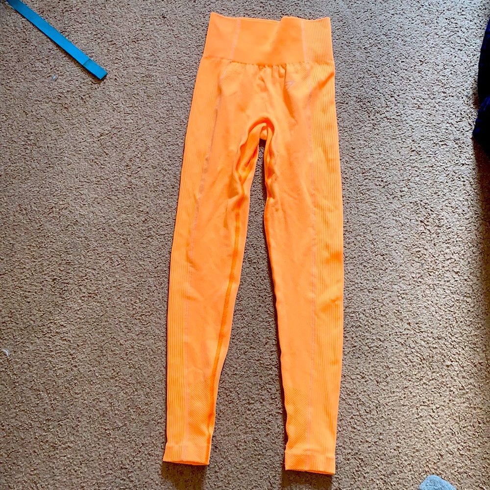 Orange gymshark leggings